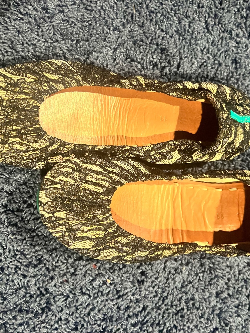Tieks by Gavrieli Nude Lace Ballet Flats Size 10 With Box & Topper